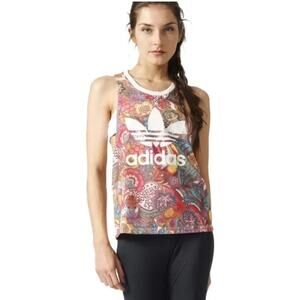 Adidas × Farm Rio Streetwear XS Floral Tank Top Sporty Athleisure Blokecore Gym